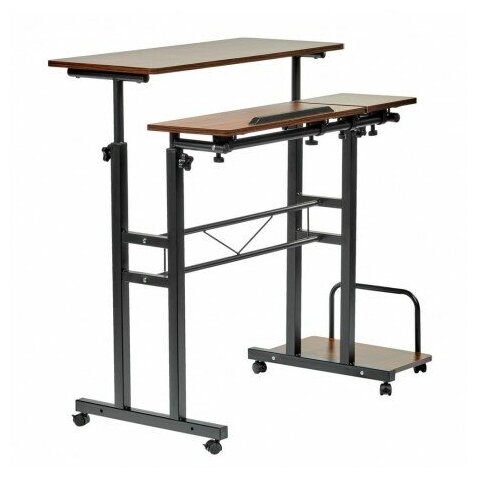 фото Стол многофункциональный Shuttle, темное дерево, чёрный