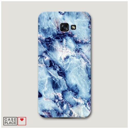 фото Чехол пластиковый samsung galaxy a7 2017 мрамор с синими прожилками case place