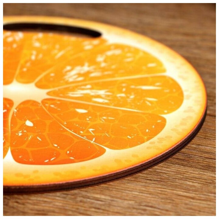 Доска разделочная круглая кухонная "Апельсин в разрезе", 26,5 см 5050307