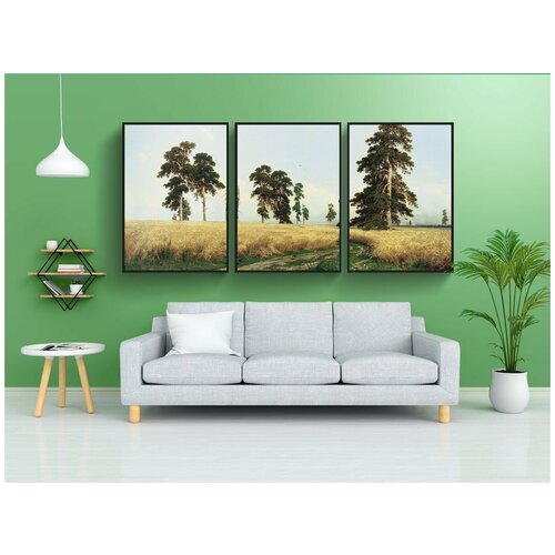 фото Набор модулных постеров для интерьера "зерно, пшеница, рожь" 60x90 см. в тубусе, без рамки lotsprints