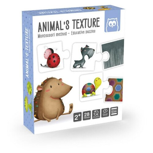 Обучающая головоломка-пазл Животные и их узор