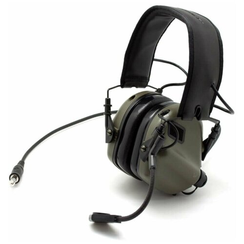 Наушники активные стрелковые Earmor Military Edition ME5 микрофон и разъемом для тангенты 22-82 ДБ Хаки Черный 1446700₽