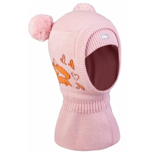 фото Балаклава шлем tutu зимняя, с помпоном, подкладка, размер 46-50, розовый