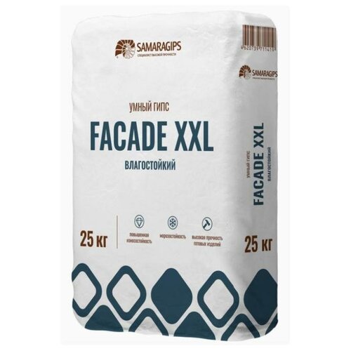 SAMARAGIPS Умный гипс FACADE XXL SAMARAGIPS, 25 кг, влагостойкий