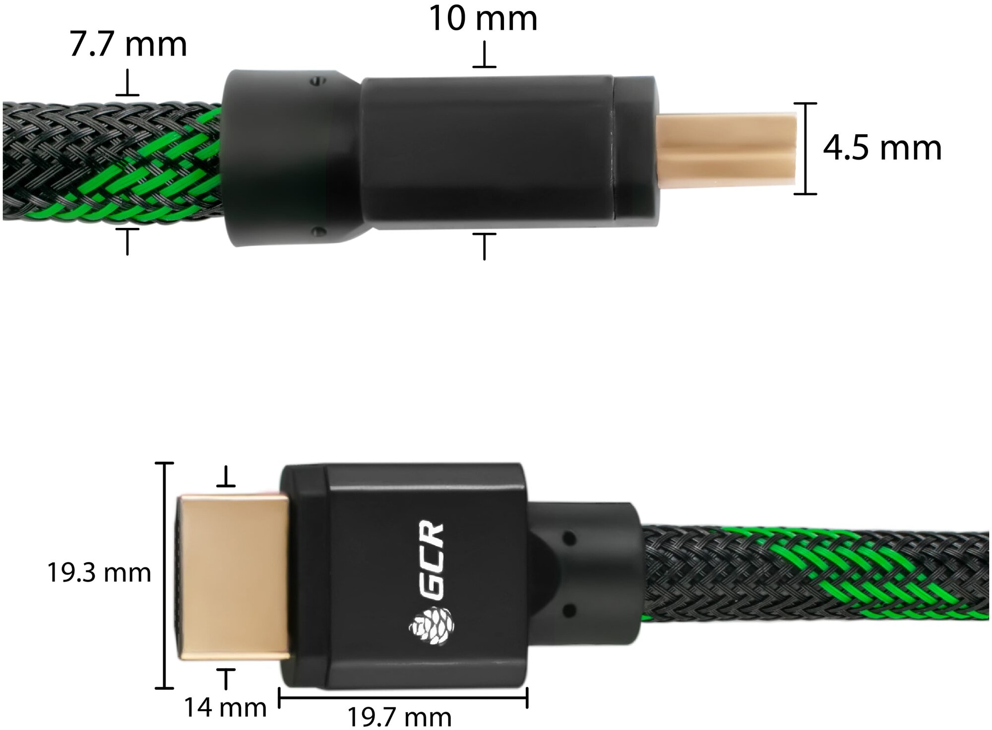 Кабель интерфейсный HDMI-HDMI GCR - фото №3