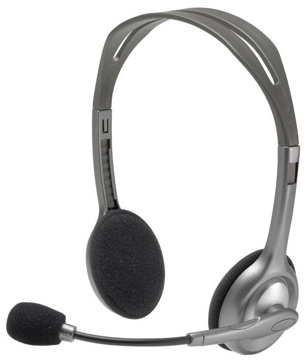 Компьютерная гарнитура Logitech Stereo Headset H110, черный/серый