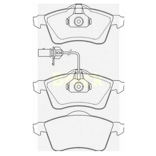 BRECK 21885 00 701 10 (61801 / 7D0698151D / 7D0698151F) колодки торм.пер. / дат.