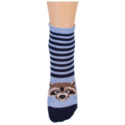 фото Носки детские "енот" красная ветка с787, голубой, синий, 12-14 (размер обуви 18-22)