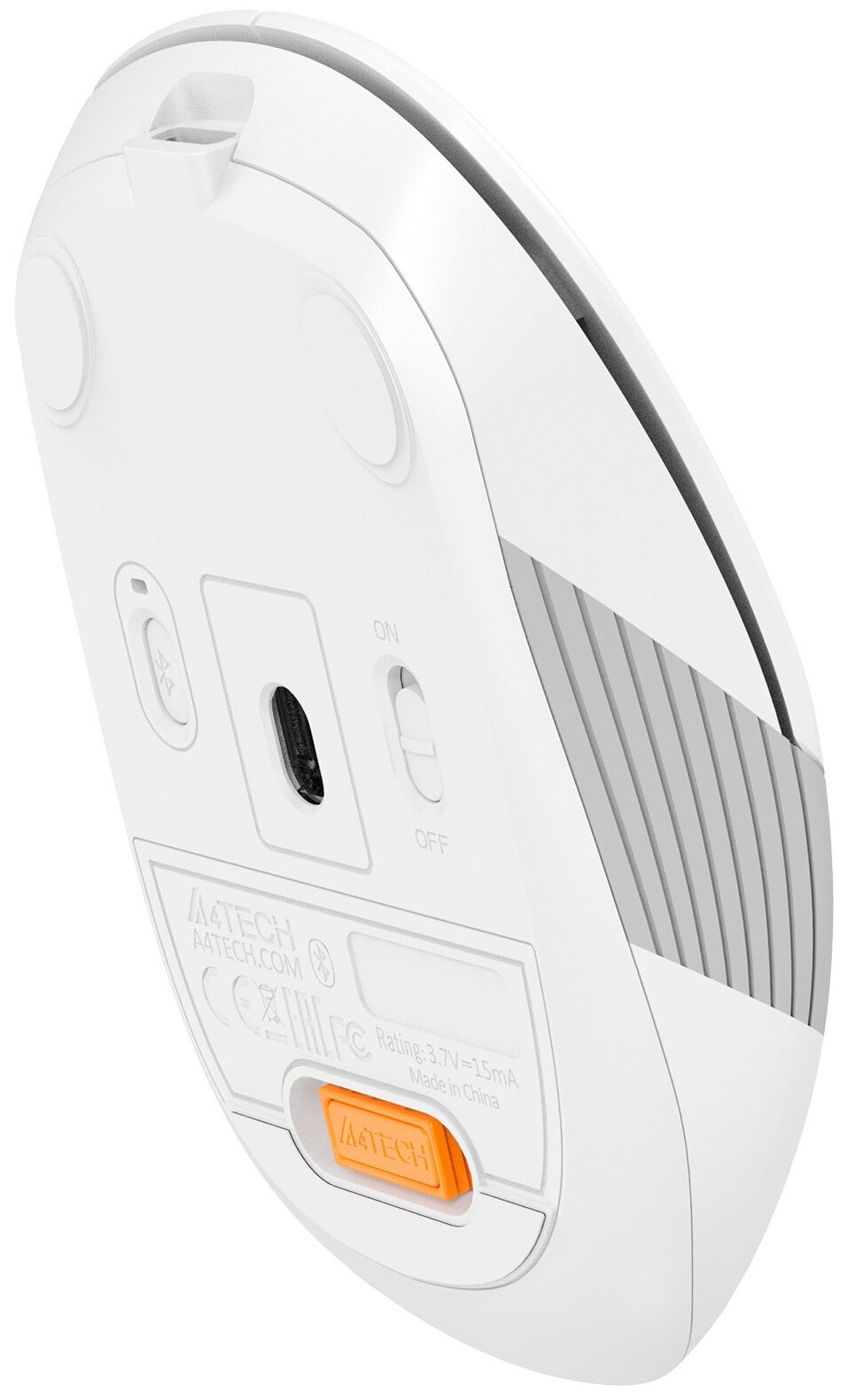 Мышь A4Tech Fstyler FB10C белыйсерый оптическая 2400dpi беспроводная BTRadio USB 4but