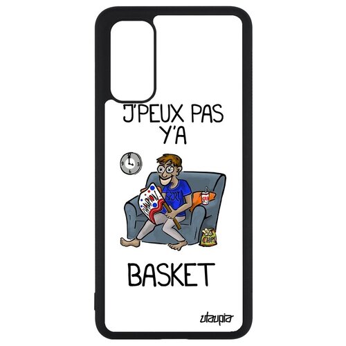 фото Противоударный чехол для мобильного // galaxy s20 // "не могу - смотрю баскетбол!" болельщик прикольный, utaupia, белый