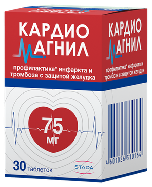 Кардиомагнил таб. п/о плен., 75 мг+15.2 мг, 30 шт.