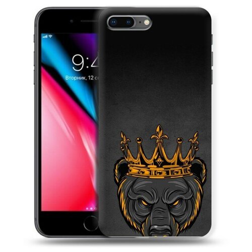 Дизайнерский силиконовый чехол для Iphone 7 Plus / 8 Plus Король медведь дизайнерский силиконовый чехол для iphone 7 plus 8 plus бабочки