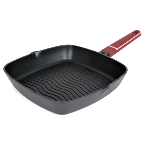 фото Сковорода гриль taller орнамент с антипригарным покрытием, 28 см, для всех типов плит, бакелитовая ручка