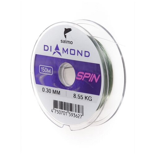 леска монофильная salmo specialist spin диаметр 0 45 мм тест 18 7 кг 150 м Леска Монофильная Salmo Diamond Spin 150/030