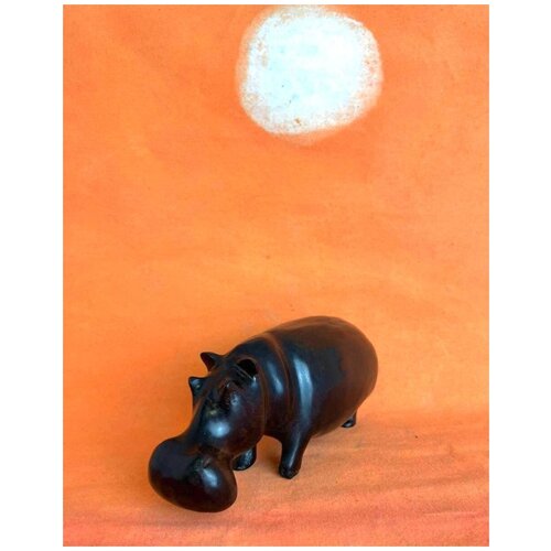 Африканский Handmade - фигурка бегемота