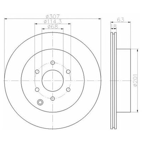 BREMSSCHEIBE HELLA 8DD355115851