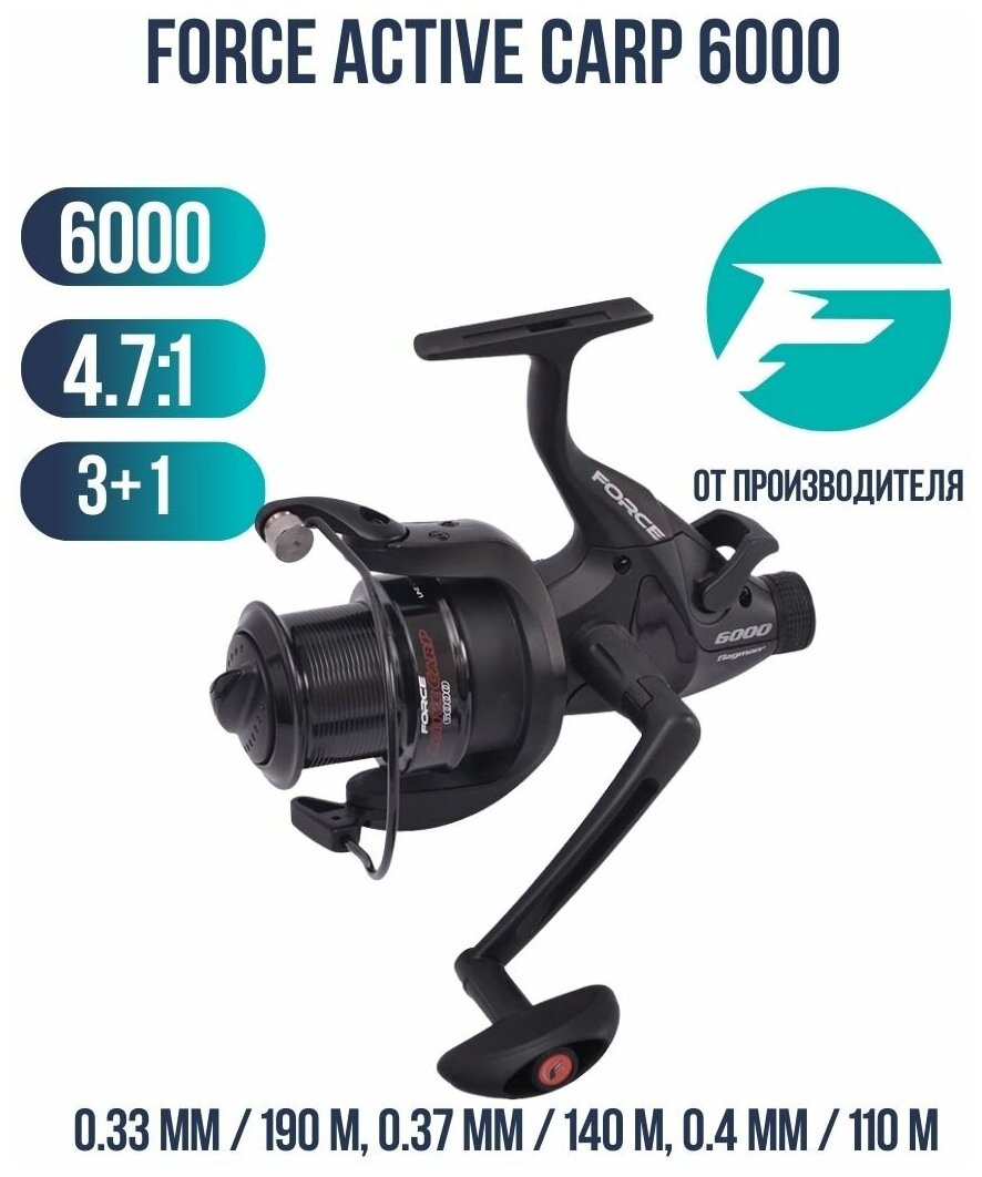 FLAGMAN Катушкa карповая Force Active Carp 6000