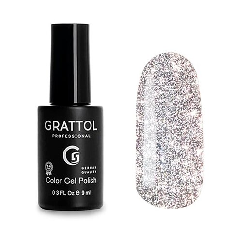 Купить Grattol гель-лак для ногтей Bright Crystal, 9 мл, №06