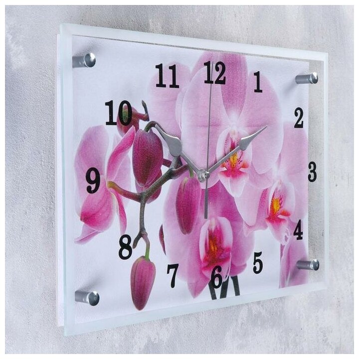 Часы настенные, серия: Цветы, "Орхидея", 25х35 см 3519803