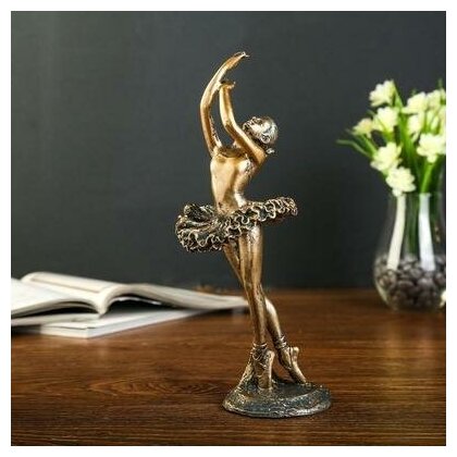 фото Сувенир полистоун "Балерина, руки к небу" под бронзу 24,5х8х8 см 4145590