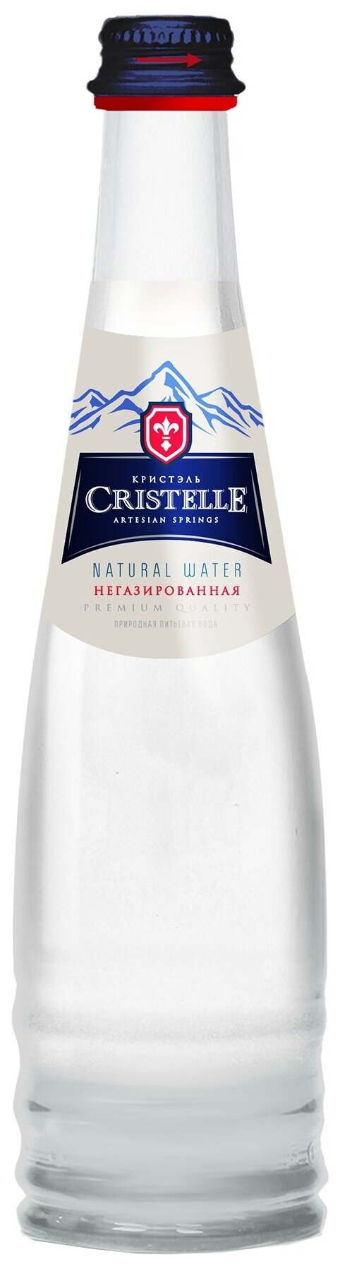 Вода питьевая негазированная Сristelle в стеклянной бутылке, 0,33 л