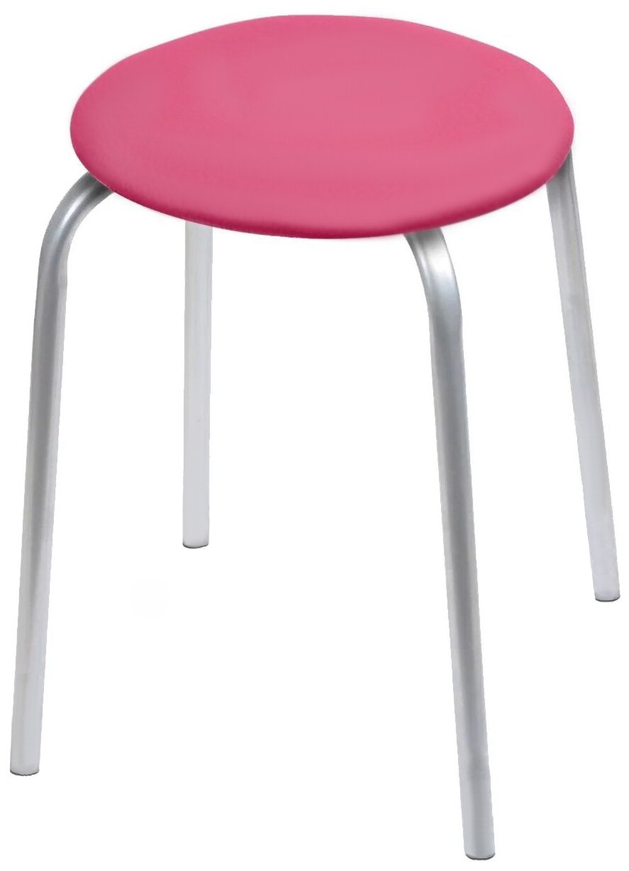 Табурет Классика-2 арт.ТК02/М (круглое сиденье), малиновый