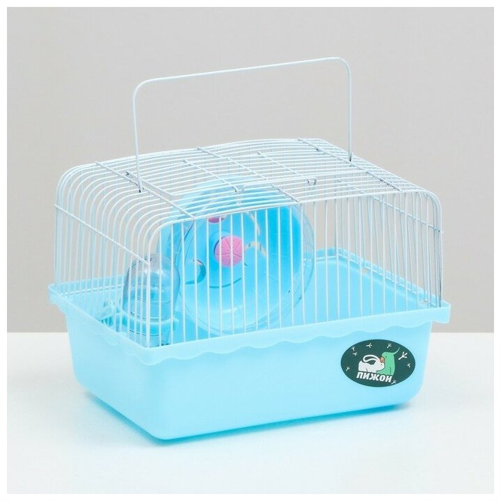 Пижон Клетка для грызунов "Пижон", 23 х 17 х 17 см, голубая - фотография № 1
