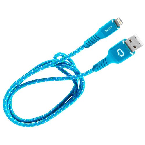 Кабель Lightning Qumo MFI USB-Apple 8 pin голубой