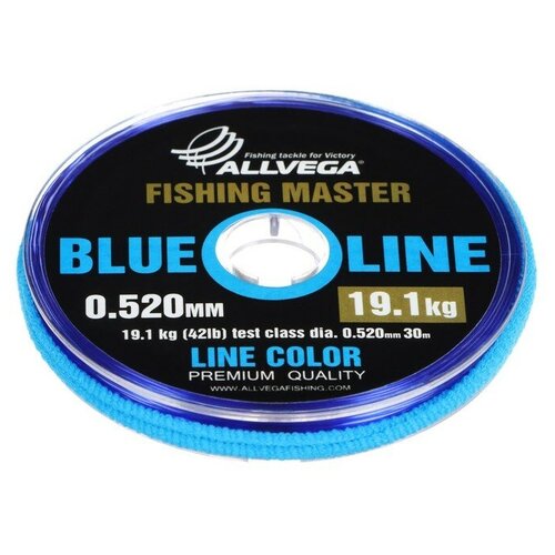 фото Леска монофильная allvega "fishing master" 30м 0,310мм, 7,5кг, голубая