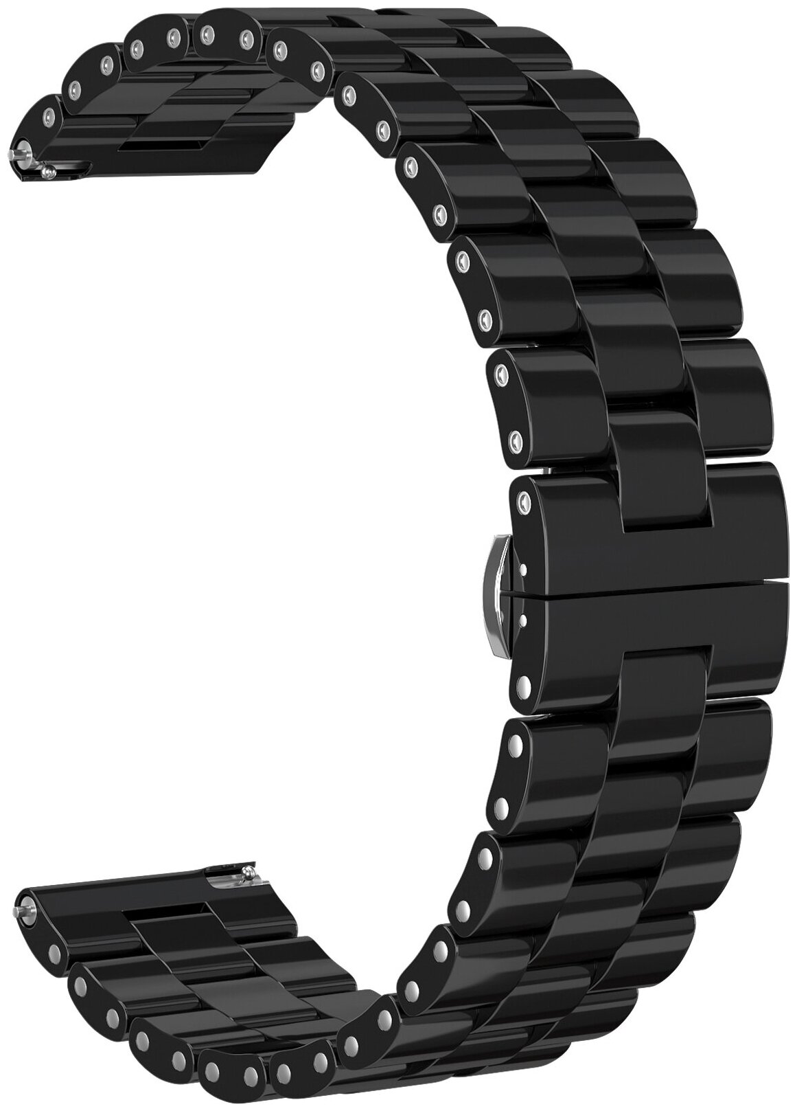 Ремешок керамический GSMIN Bias 20 для Huawei Watch GT Active / GT2 42 mm (Черный)