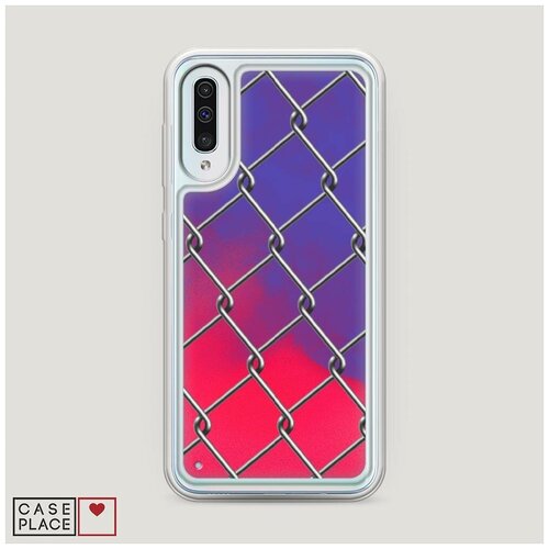 фото Чехол неоновый жидкий samsung galaxy a50 сетка case place
