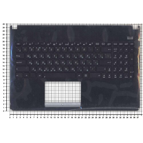 Клавиатура (топ-панель) для ноутбука ASUS X501 черная с черным топкейсом клавиатура топ панель для ноутбука asus tp301ua 1a черная с черным топкейсом