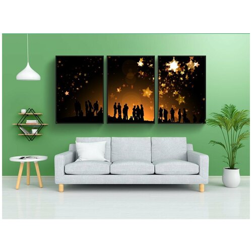 фото Набор модулных постеров для интерьера "ночь, звезды, небеса" 60x90 см. в тубусе, без рамки lotsprints