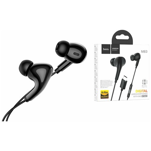 Наушники HOCO M83 разъем Type-C с микрофоном черный 42500₽