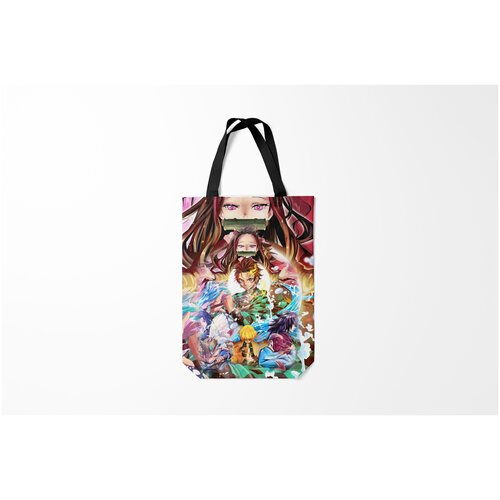 фото Сумка-шоппер / 31х42 см / аниме / клинок рассекающий демонов танджиро незуко зеницу kny burnettie