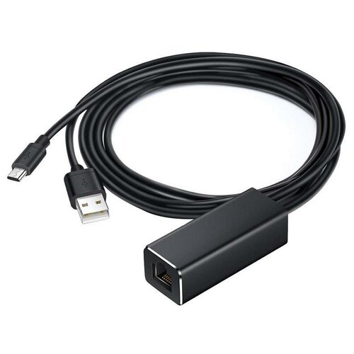 Адаптер Ethernet с кабелем для TV Stick / адаптер RJ45 to MicroUSB тв адаптер realme tv stick 4k eu black