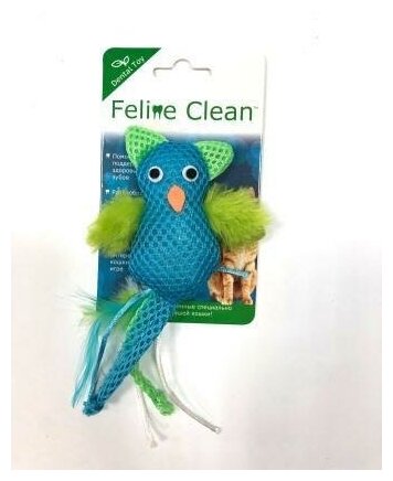 Feline Clean игрушка для кошек Dental Сова, хвост с перьями . - фотография № 3