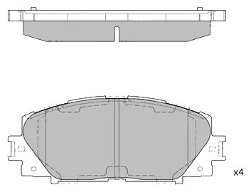 Дисковые тормозные колодки передние SANGSIN BRAKE SP1377 (4 шт.)