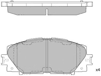 Дисковые тормозные колодки передние SANGSIN BRAKE SP1377 для Daihatsu Charade, Toyota Yaris (4 шт.)