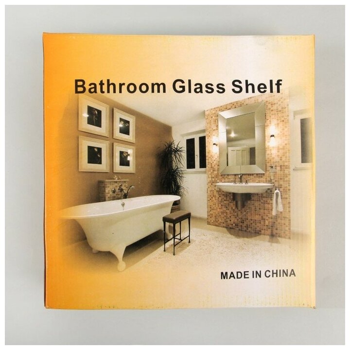 Полка угловая для ванной комнаты, 24×24×4 см, металл, стекло (комплект из 2 шт) - фотография № 7