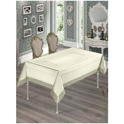 фото Do'n'co скатерть mayra цвет: кремовый (160х220 см) do & co