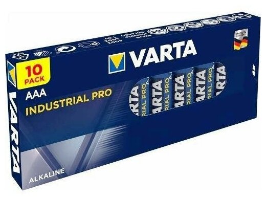Батарейка AAA щелочная Varta Industrial PRO LR3 Box 10 в коробке 10шт.