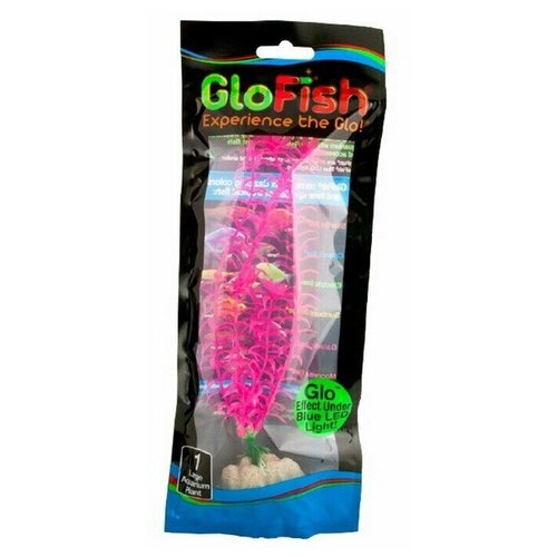 GloFish Растение L, розовое декорации в аквариум разноцветные медузы