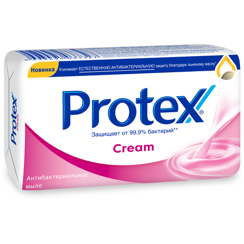 мыло туалетное детское чистотел 90гр 1561212 Protex Мыло кусковое Cream антибактериальное, 90 г