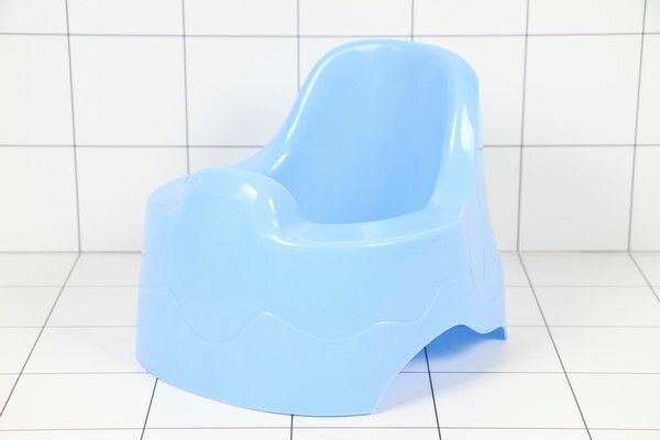 фото Горшок детский пластиковый 290*260*220мм / Детский туалет цвет голубой