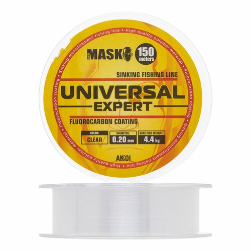 Леска монофильная для рыбалки Akkoi Mask Universal Expert 0,40мм 100м (clear)