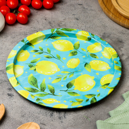 Поднос Лимоны 28 х 16 х 032 см металл 502₽