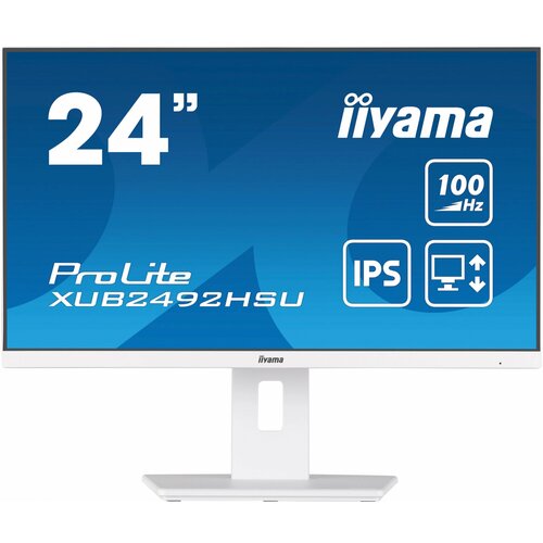 Монитор Iiyama 238 ProLite XUB2492HSU-W6 белый IPS LED 04ms 169 HDMI MM матовая HAS Piv 250cd 178гр178гр 1920x1080 100Hz DP FHD USB 49кг 2087800₽