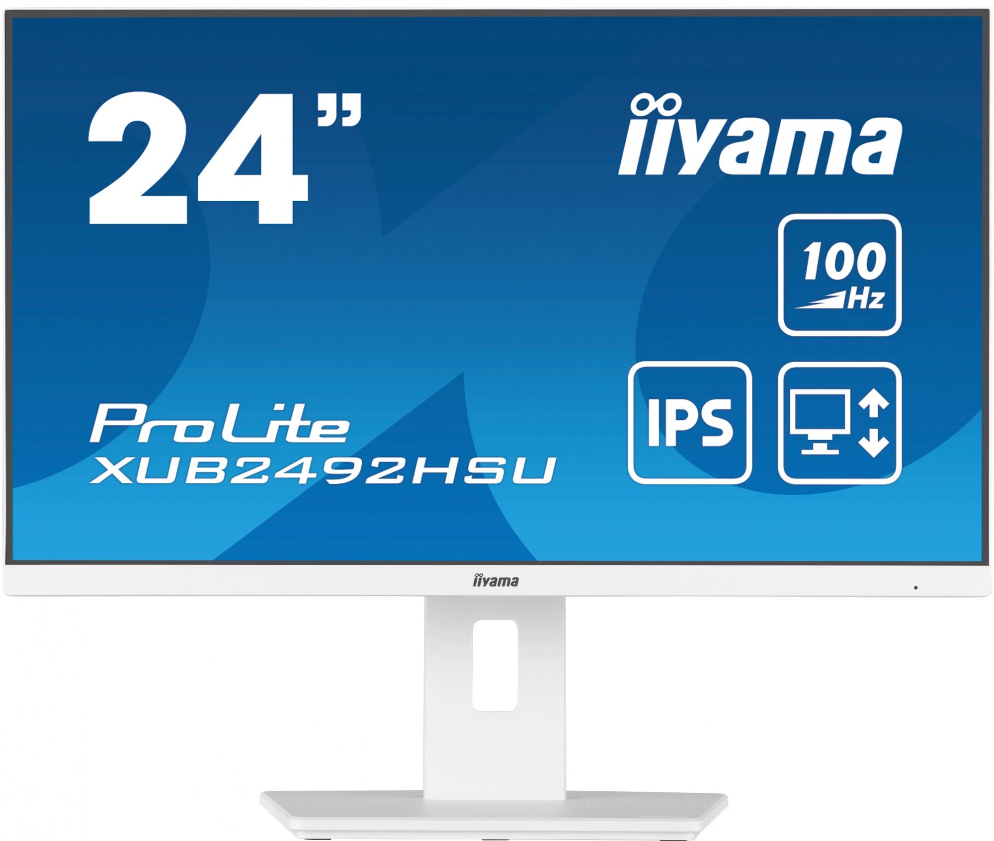 LCD Iiyama 23.8' XUB2492HSU-W6 белый {IPS 1920x1080 100Hz 0.4ms HDMI DisplayPort USB M/M Pivot}