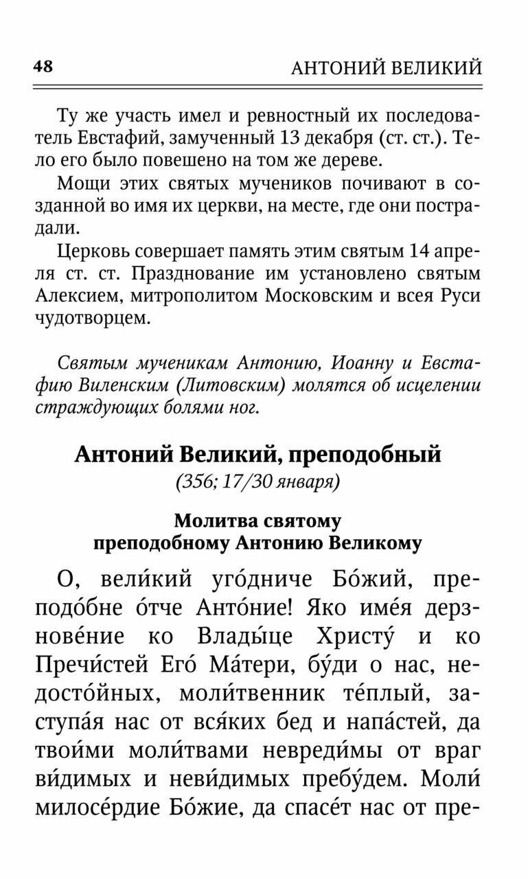 Молитвы к 125 угодникам Божиим, ходатаям наших пред Богом - фото №12